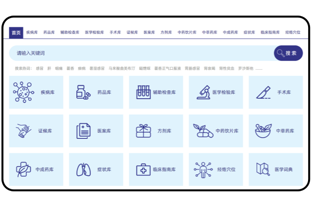 全面涵蓋中西醫(yī)學(xué)文獻(xiàn)，提供豐富的醫(yī)學(xué)信息。