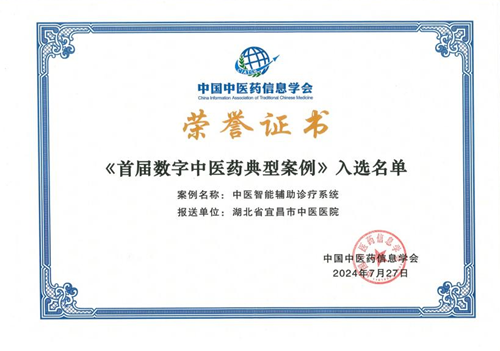 我院助力湖北省宜昌市中醫(yī)醫(yī)院項目入選《首屆數(shù)字中醫(yī)藥典型案例》